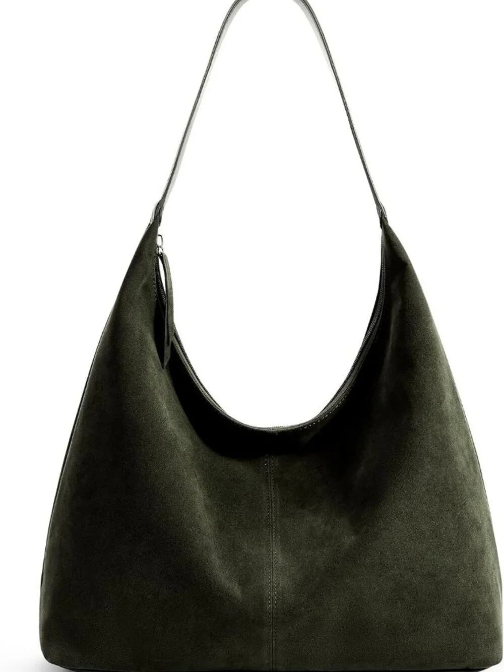 Stylish Vegan Leather Slouchy Tote Bag | 18L Hobo Purse with Zipper & Pockets
